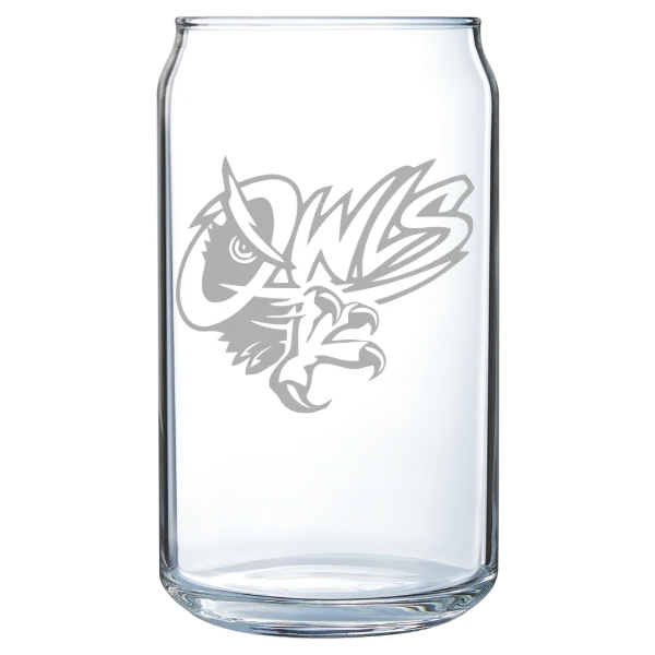 University of Maine at Presque Isle Polar Camel 16 oz. Can Glass