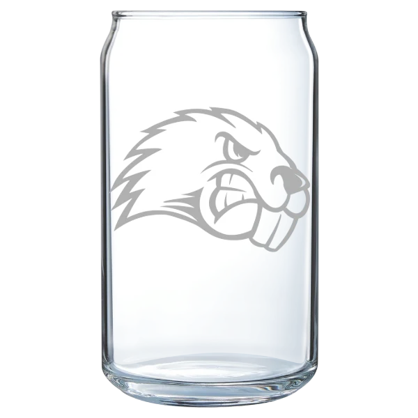 University of Maine, Farmington Polar Camel 16 oz. Can Glass