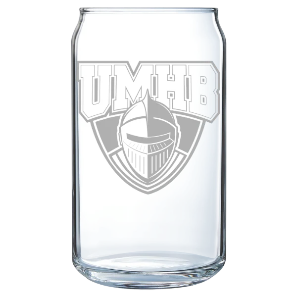University of Mary Hardin-Baylor Polar Camel 16 oz. Can Glass