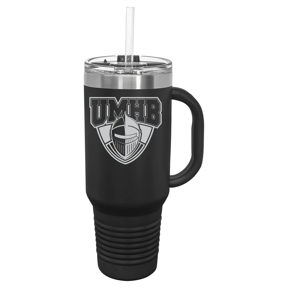 University of Mary Hardin-Baylor Polar Camel 40 oz. Travel Mug with Snap Lid & Straw