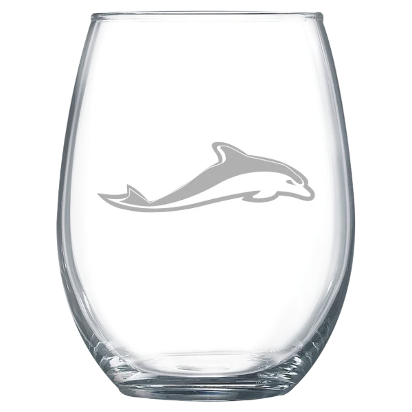 University of Mount Saint Vincent Polar Camel 15 oz. Stemless Wine Glass