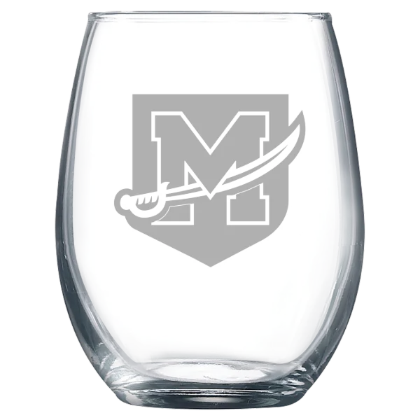 University of Mount Union Polar Camel 9 oz. Stemless Wine Glass