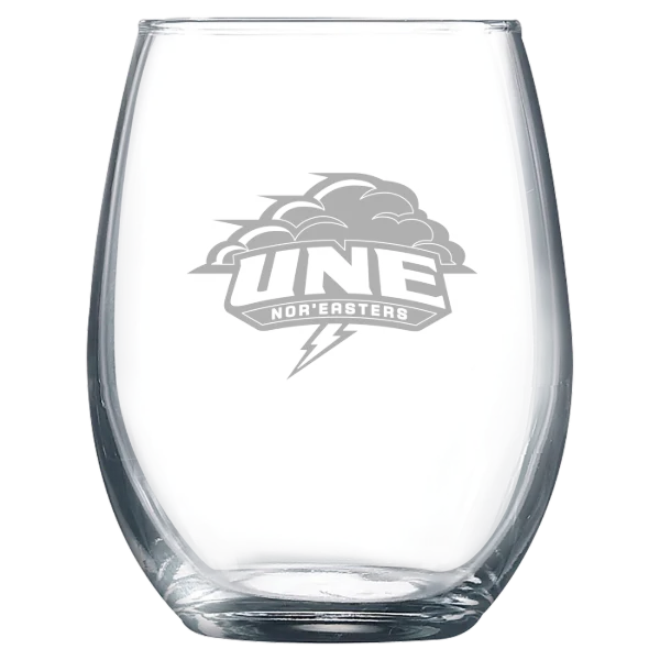 University of New England Polar Camel 9 oz. Stemless Wine Glass