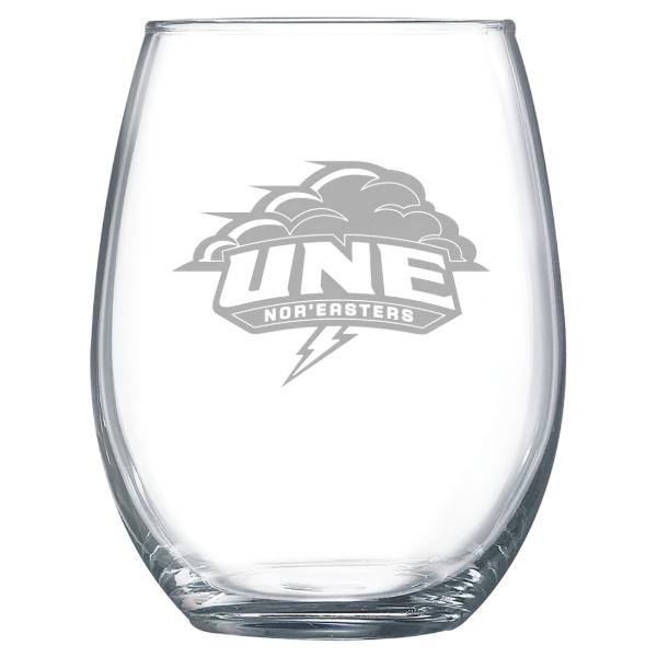 University of New England Polar Camel 15 oz. Stemless Wine Glass