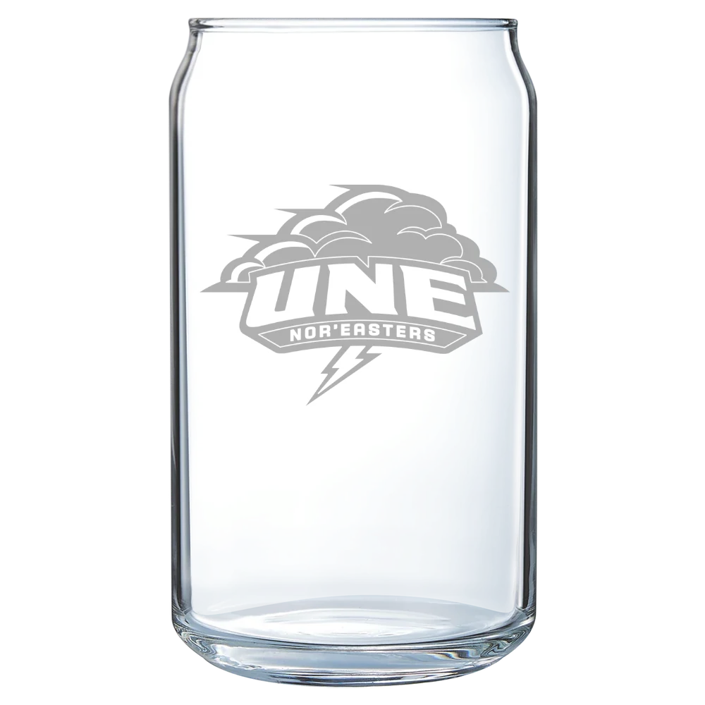 University of New England Polar Camel 16 oz. Can Glass