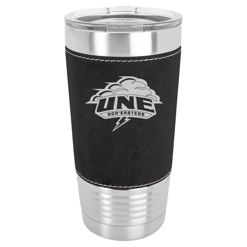 University of New England Polar Camel 20 oz. Leatherette Grip Tumbler with Standard Lid