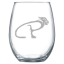 University of Pittsburgh, Bradford Polar Camel 15 oz. Stemless Wine Glass