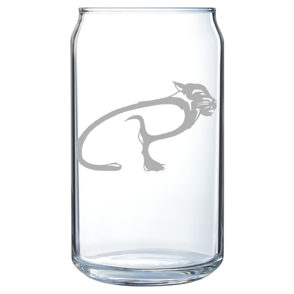 University of Pittsburgh, Bradford Polar Camel 16 oz. Can Glass