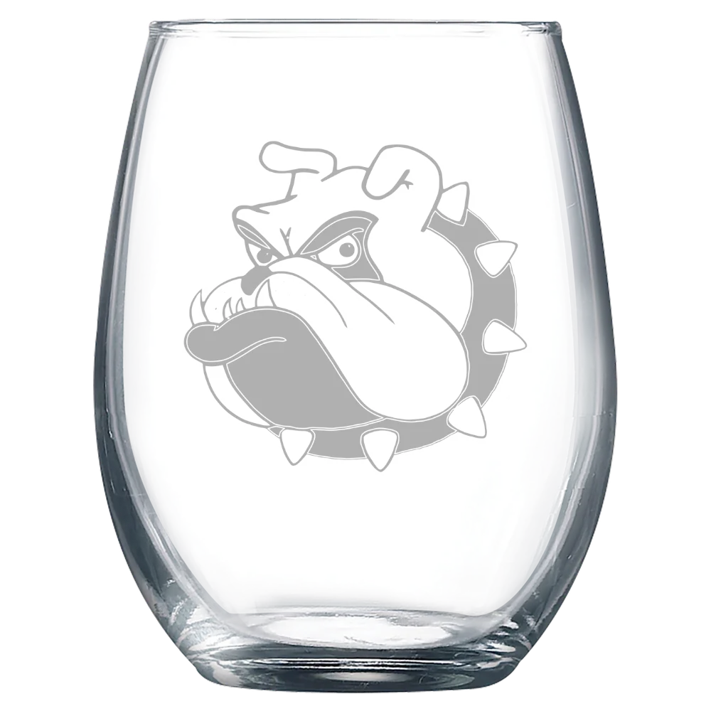 University of Redlands Polar Camel 9 oz. Stemless Wine Glass