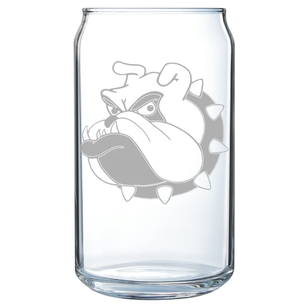 University of Redlands Polar Camel 16 oz. Can Glass