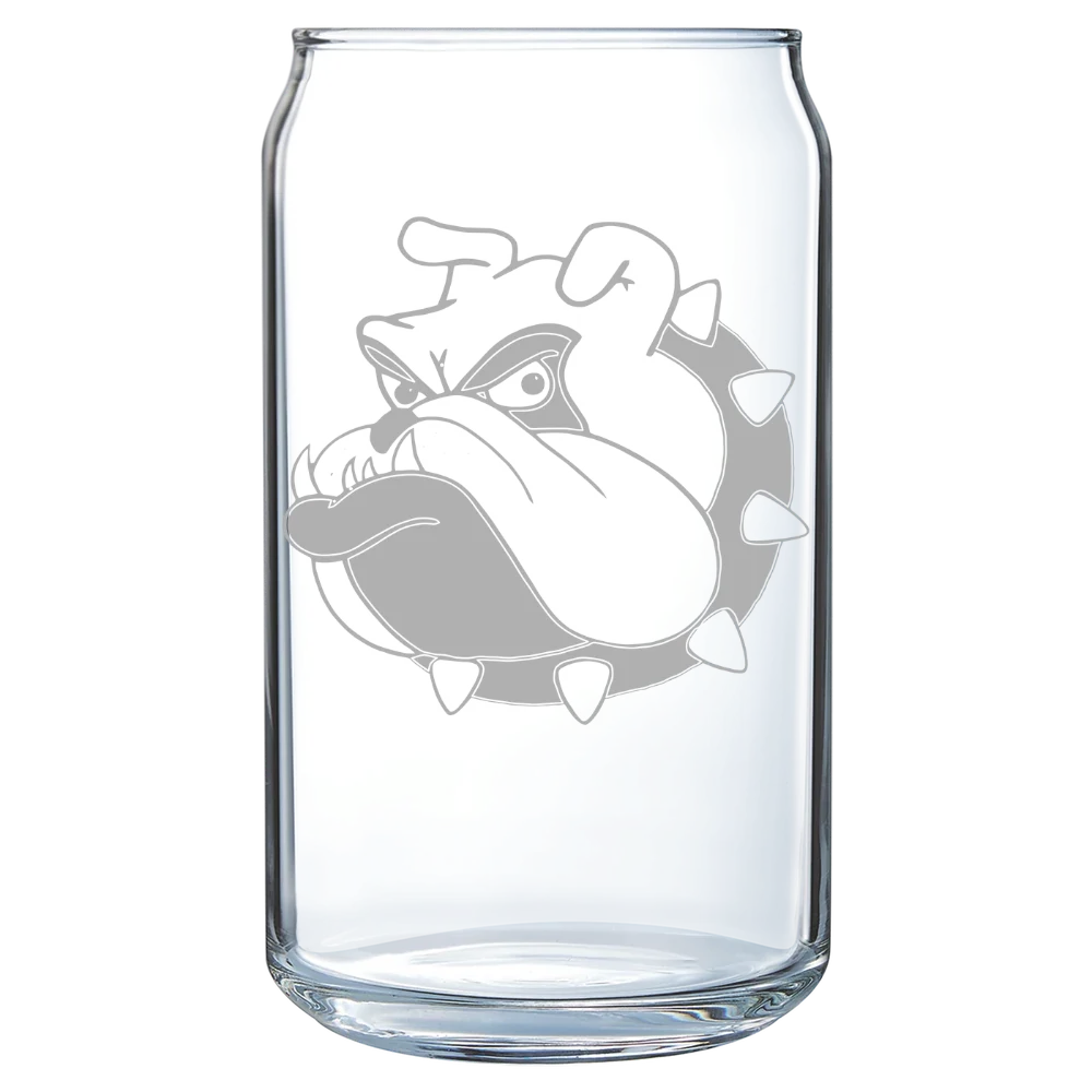 University of Redlands Polar Camel 16 oz. Can Glass