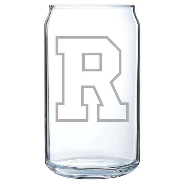 University of Rochester Polar Camel 16 oz. Can Glass