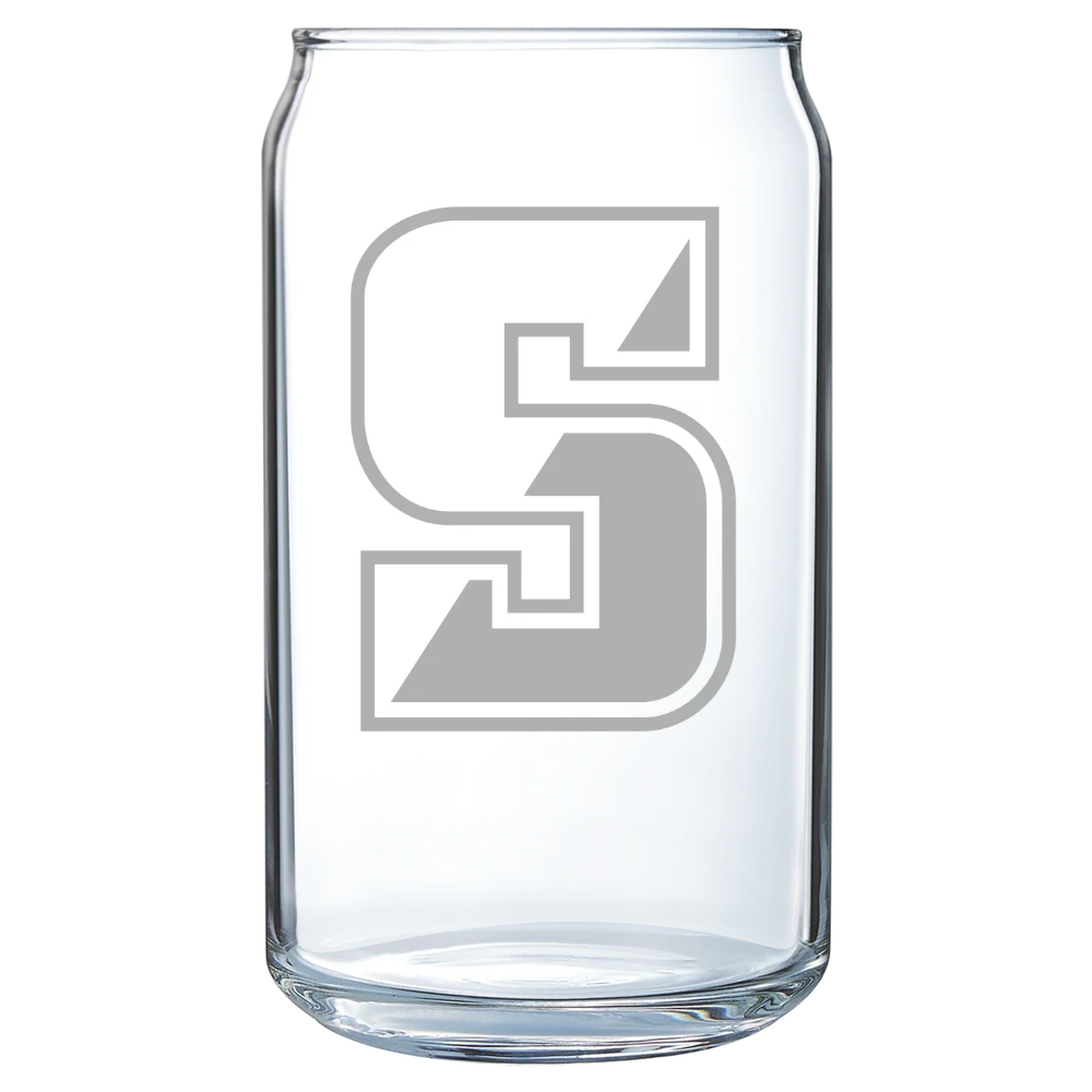University of Scranton Polar Camel 16 oz. Can Glass