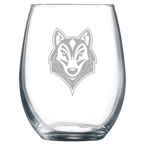 University of Southern Maine Polar Camel 9 oz. Stemless Wine Glass