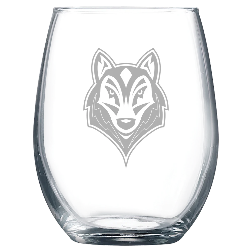University of Southern Maine Polar Camel 9 oz. Stemless Wine Glass