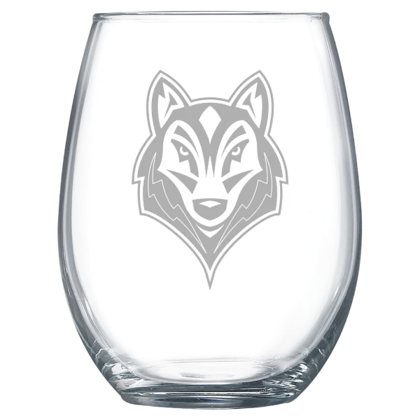 University of Southern Maine Polar Camel 15 oz. Stemless Wine Glass