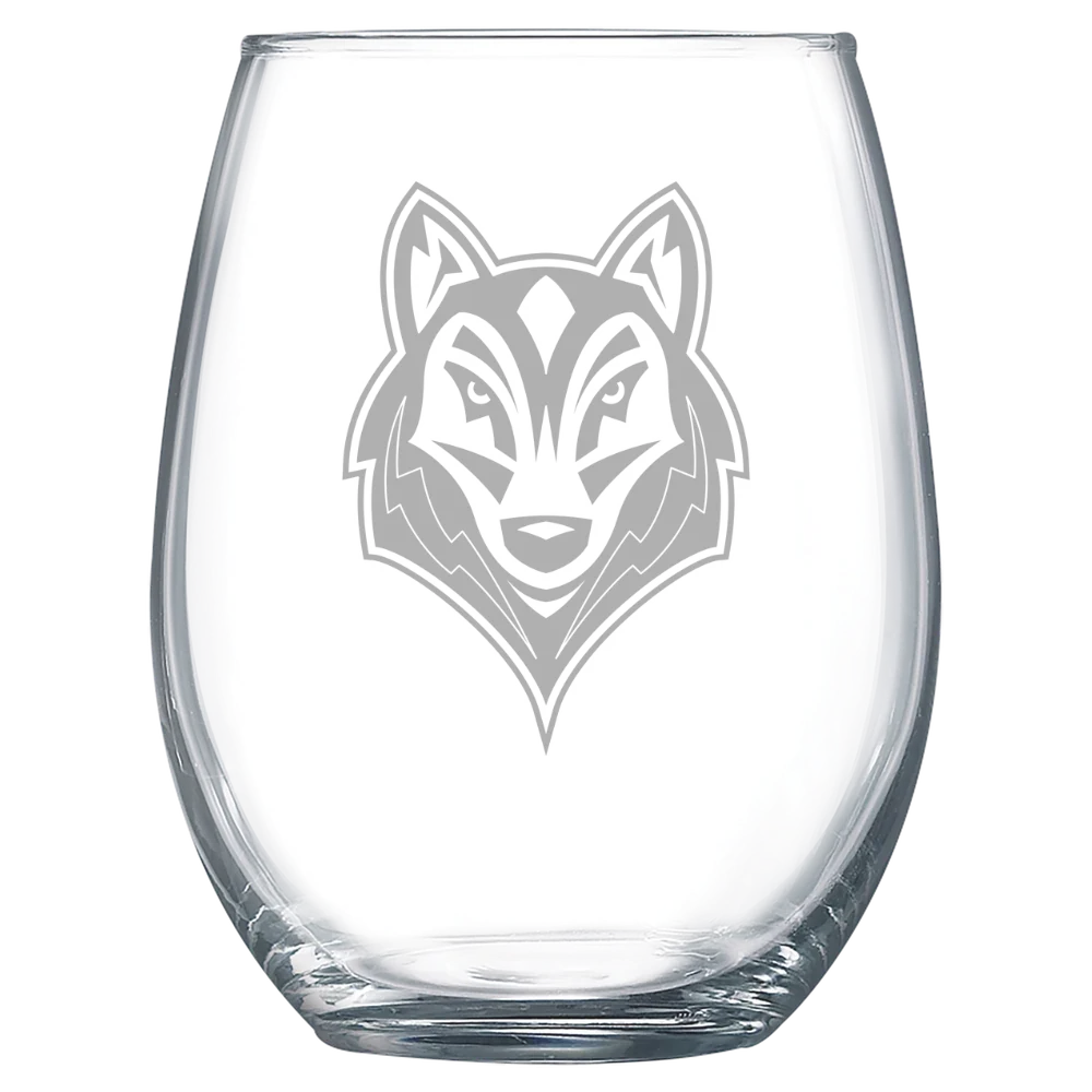 University of Southern Maine Polar Camel 15 oz. Stemless Wine Glass