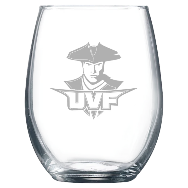 University of Valley Forge Polar Camel 9 oz. Stemless Wine Glass