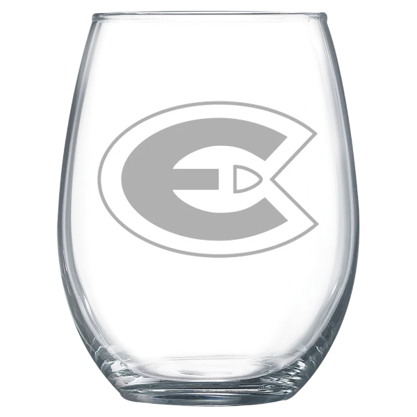 University of Wisconsin-Eau Claire Polar Camel 15 oz. Stemless Wine Glass