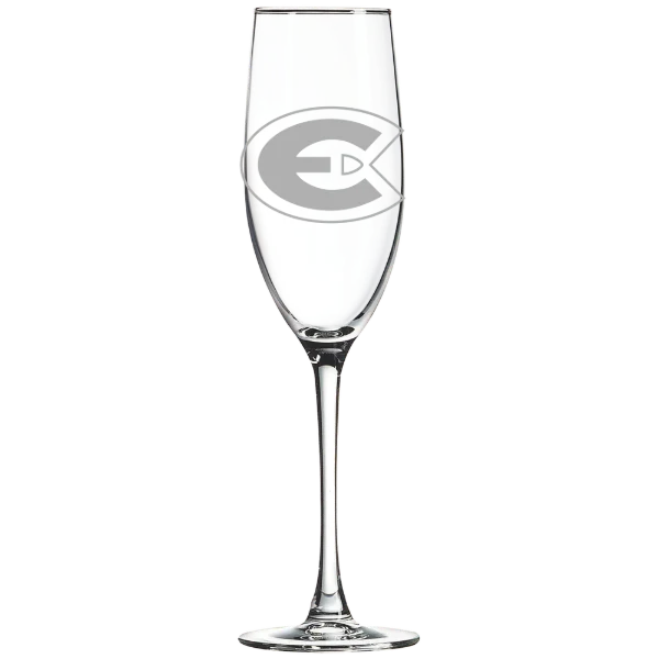 University of Wisconsin-Eau Claire Polar Camel 8 oz. Champagne Flute