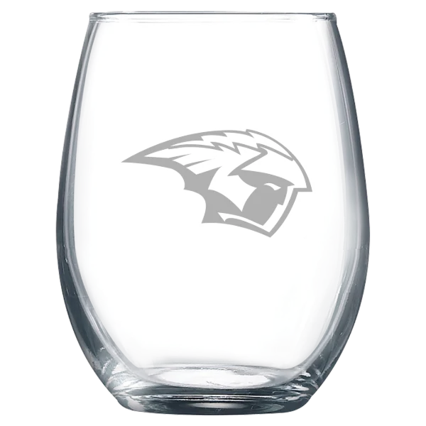 University of Wisconsin-Oshkosh Polar Camel 9 oz. Stemless Wine Glass