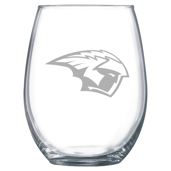 University of Wisconsin-Oshkosh Polar Camel 15 oz. Stemless Wine Glass
