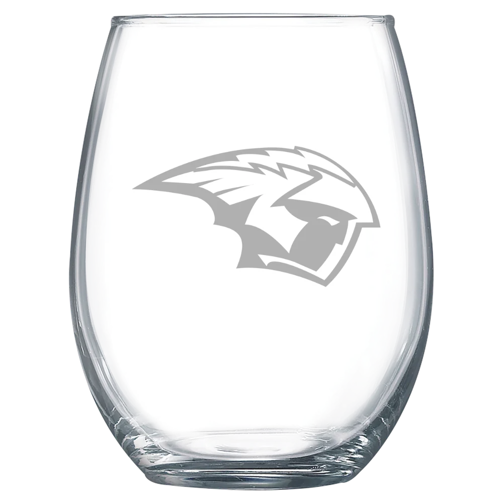 University of Wisconsin-Oshkosh Polar Camel 15 oz. Stemless Wine Glass