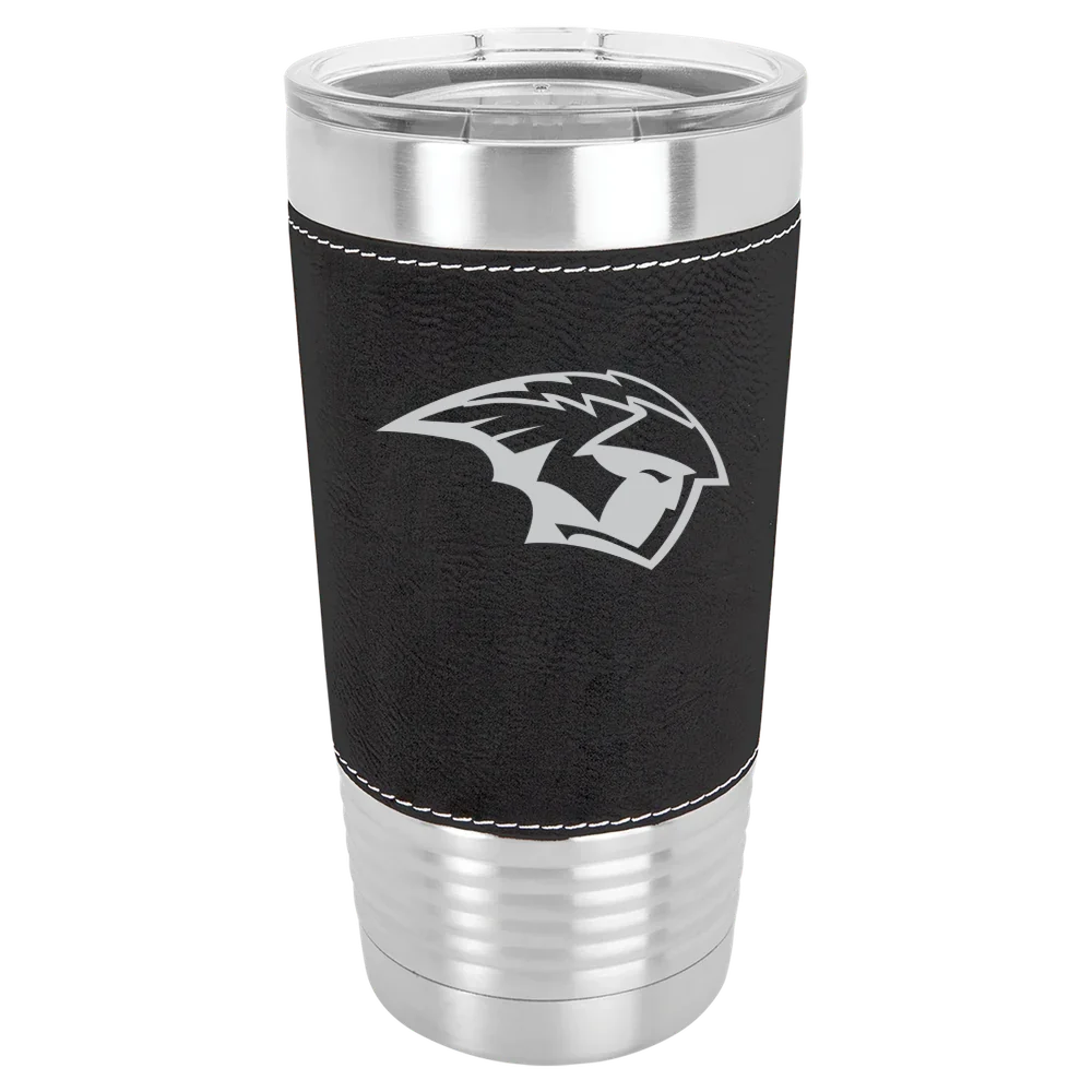 University of Wisconsin-Oshkosh Polar Camel 20 oz. Leatherette Grip Tumbler with Standard Lid
