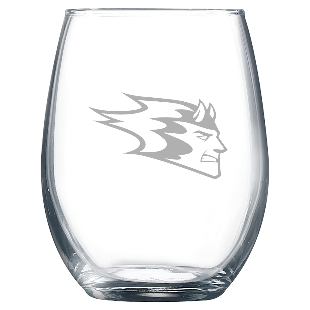 University of Wisconsin-Stout Polytechnic Polar Camel 9 oz. Stemless Wine Glass