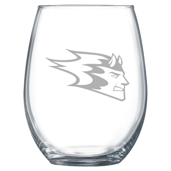 University of Wisconsin-Stout Polytechnic Polar Camel 15 oz. Stemless Wine Glass