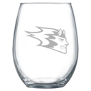 University of Wisconsin-Stout Polytechnic Polar Camel 15 oz. Stemless Wine Glass