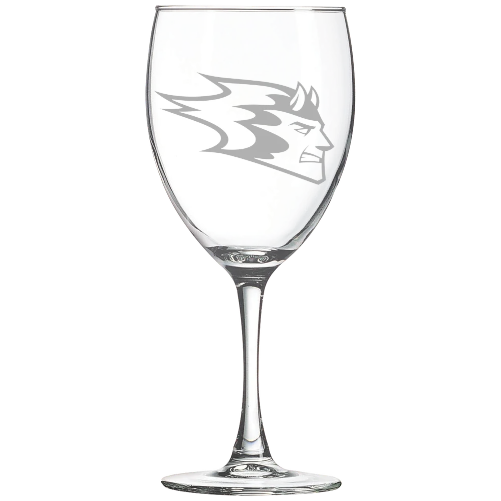 University of Wisconsin-Stout Polytechnic Polar Camel 10 1/2 oz. Wine Glass