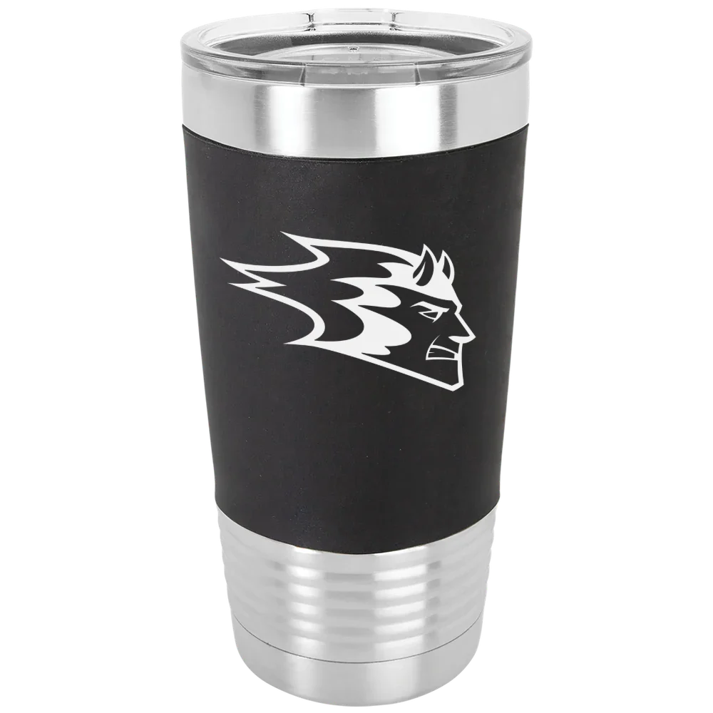 University of Wisconsin-Stout Polytechnic Polar Camel 20 oz. Silicone Grip Tumbler with Standard Lid