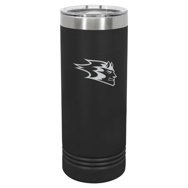 University of Wisconsin-Stout Polytechnic Polar Camel 22 oz. Skinny Tumbler with Slider Lid
