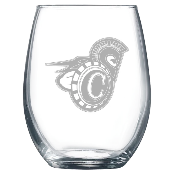 Vermont State University Castleton Polar Camel 9 oz. Stemless Wine Glass