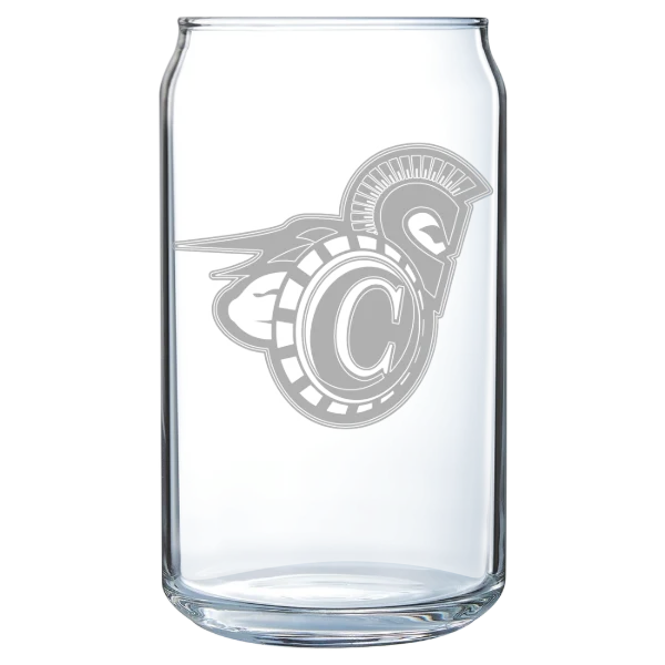 Vermont State University Castleton Polar Camel 16 oz. Can Glass