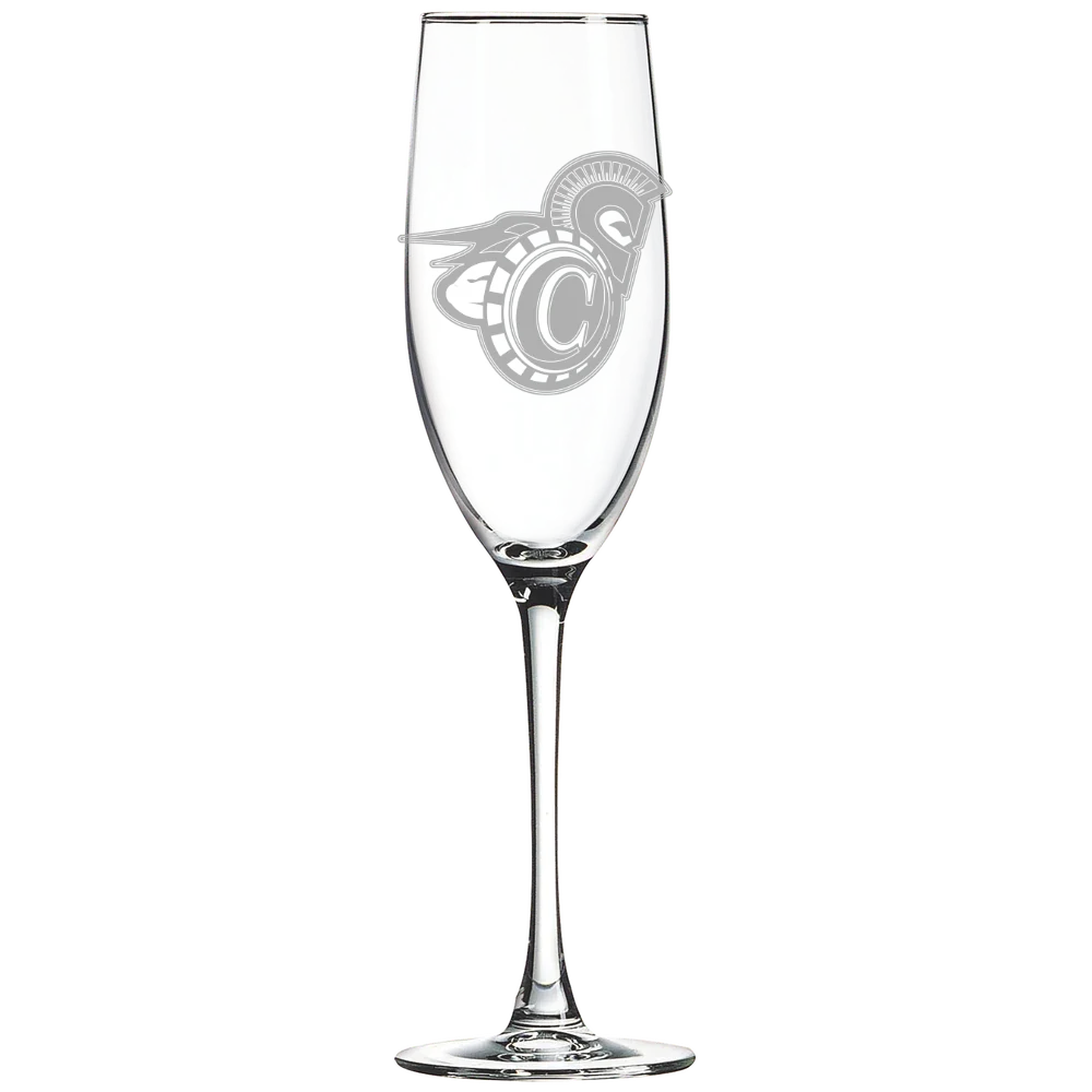 Vermont State University Castleton Polar Camel 8 oz. Champagne Flute