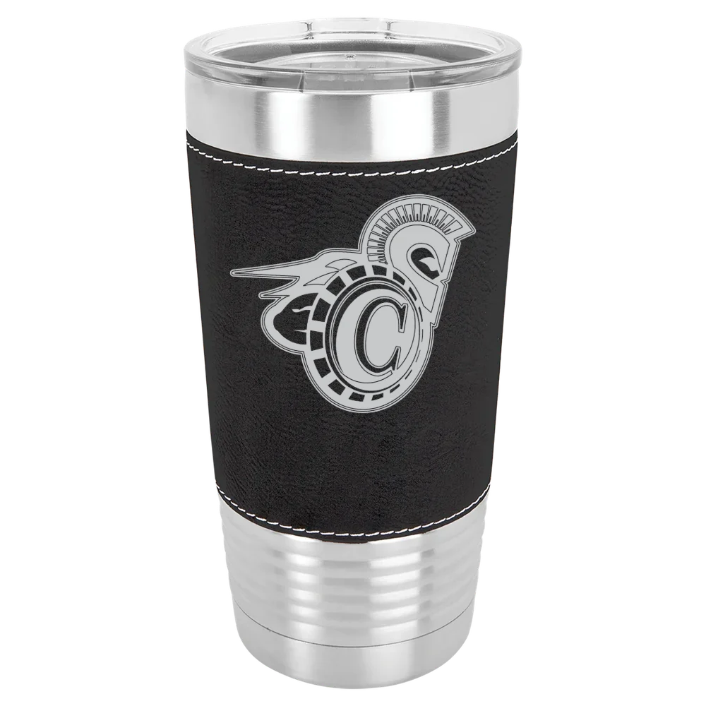 Vermont State University Castleton Polar Camel 20 oz. Leatherette Grip Tumbler with Standard Lid