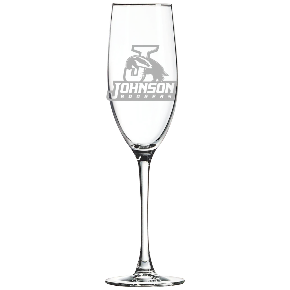 Vermont State University-Johnson Polar Camel 8 oz. Champagne Flute
