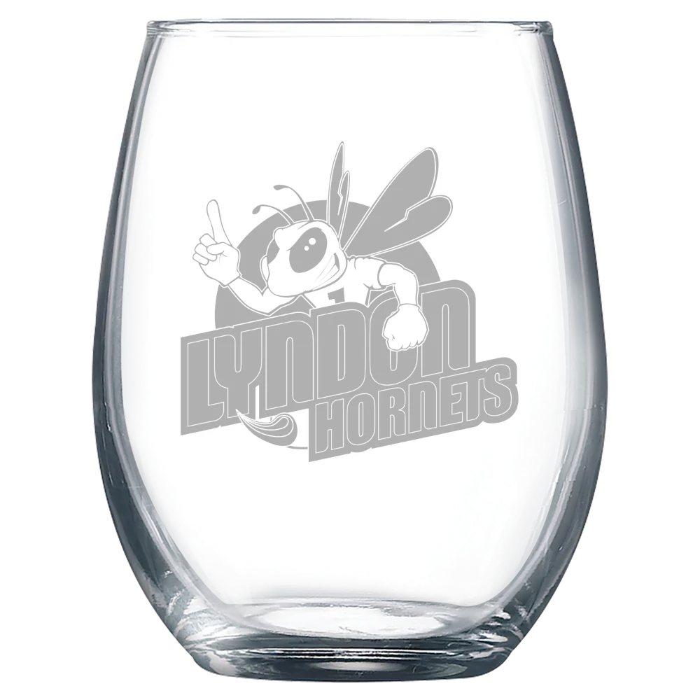 Vermont State University Lyndon Polar Camel 9 oz. Stemless Wine Glass