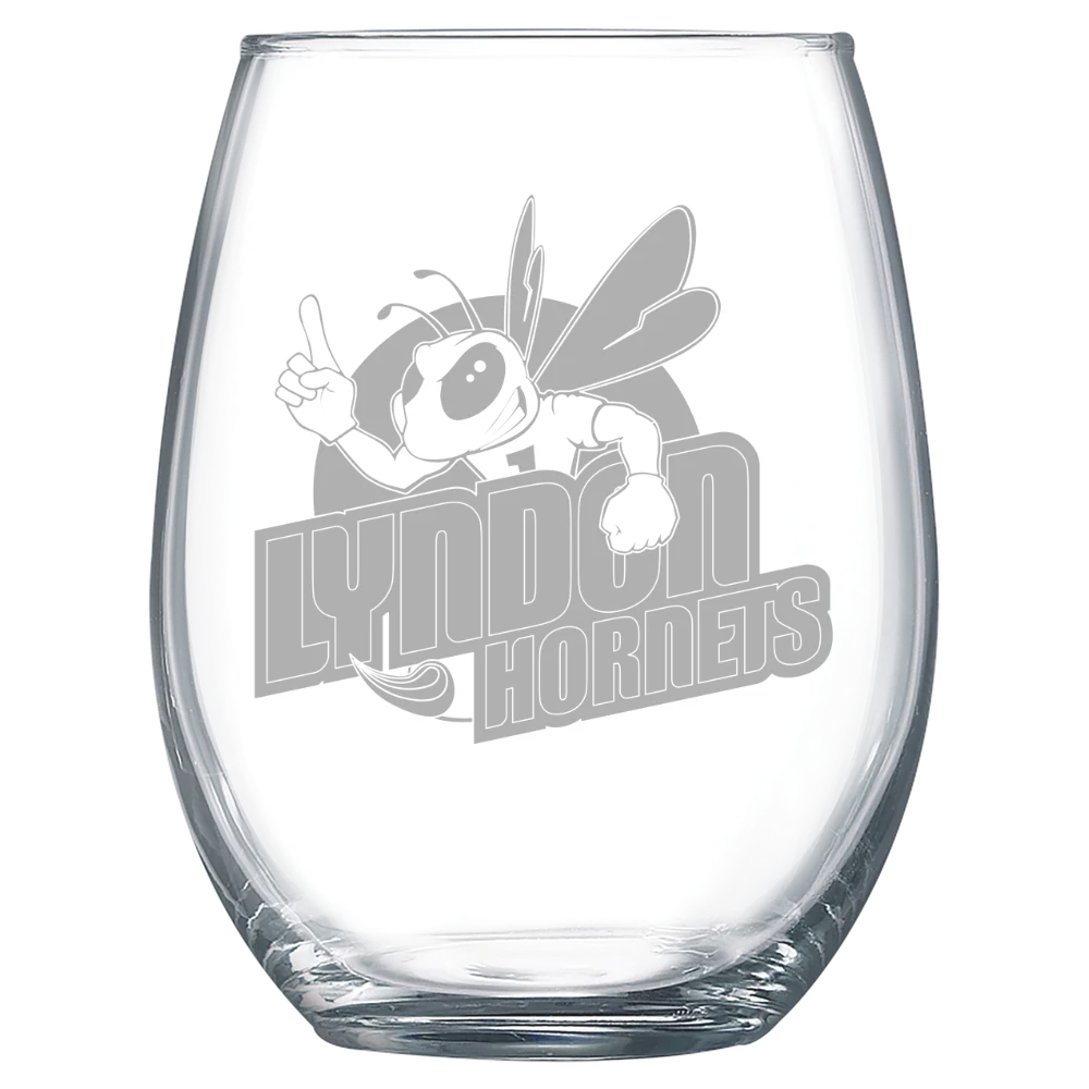 Vermont State University Lyndon Polar Camel 15 oz. Stemless Wine Glass