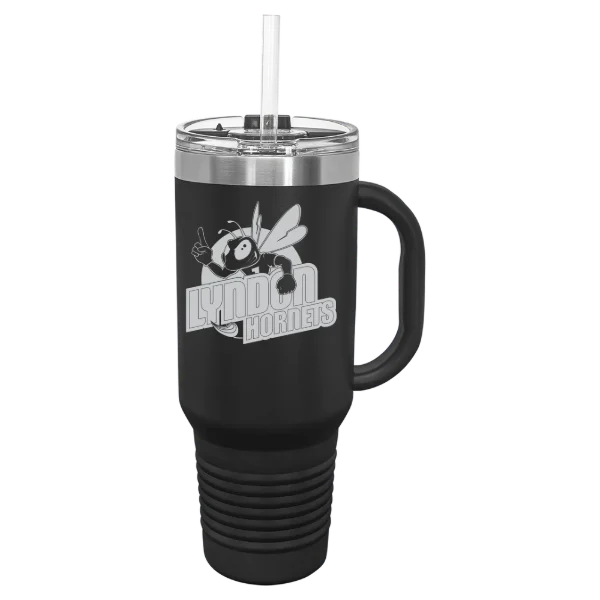Vermont State University Lyndon Polar Camel 40 oz. Travel Mug with Snap Lid & Straw