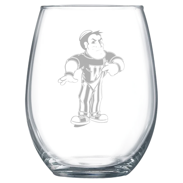 Wabash College Polar Camel 15 oz. Stemless Wine Glass