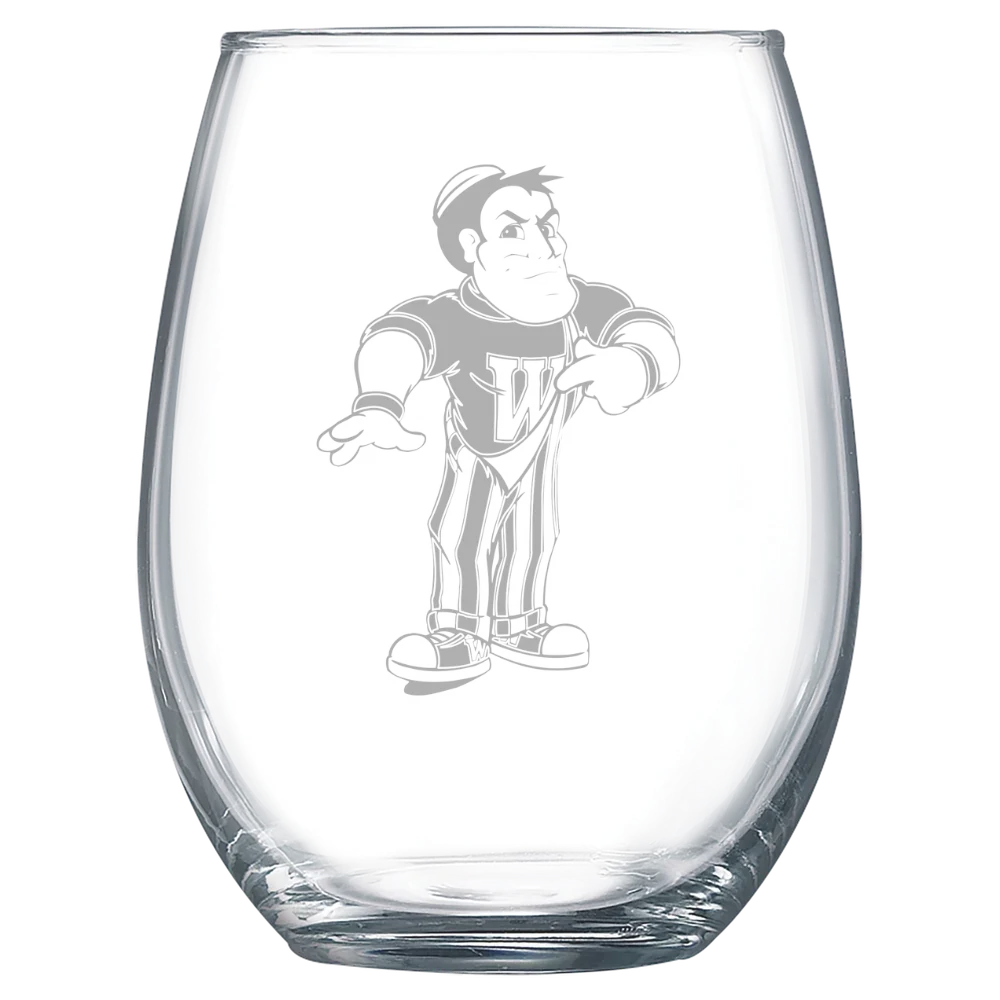 Wabash College Polar Camel 15 oz. Stemless Wine Glass