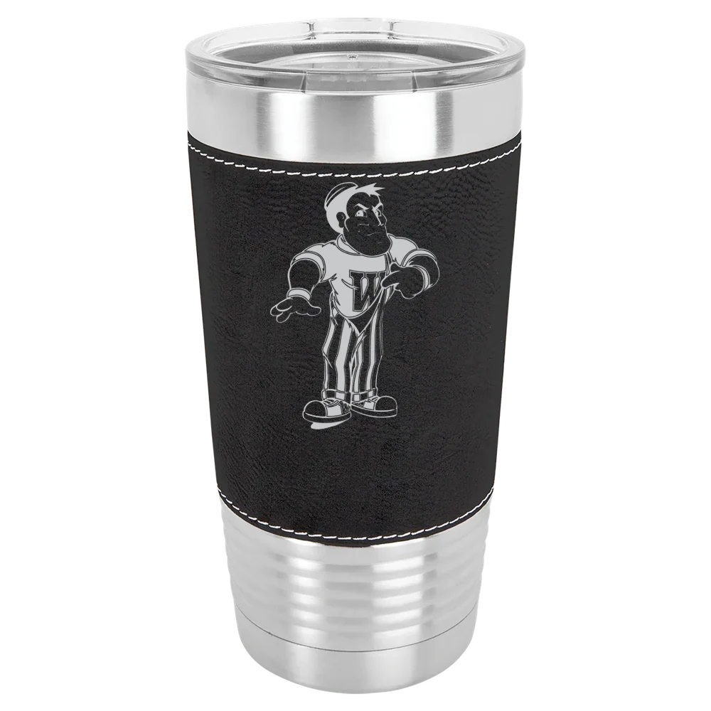 Wabash College Polar Camel 20 oz. Leatherette Grip Tumbler with Standard Lid