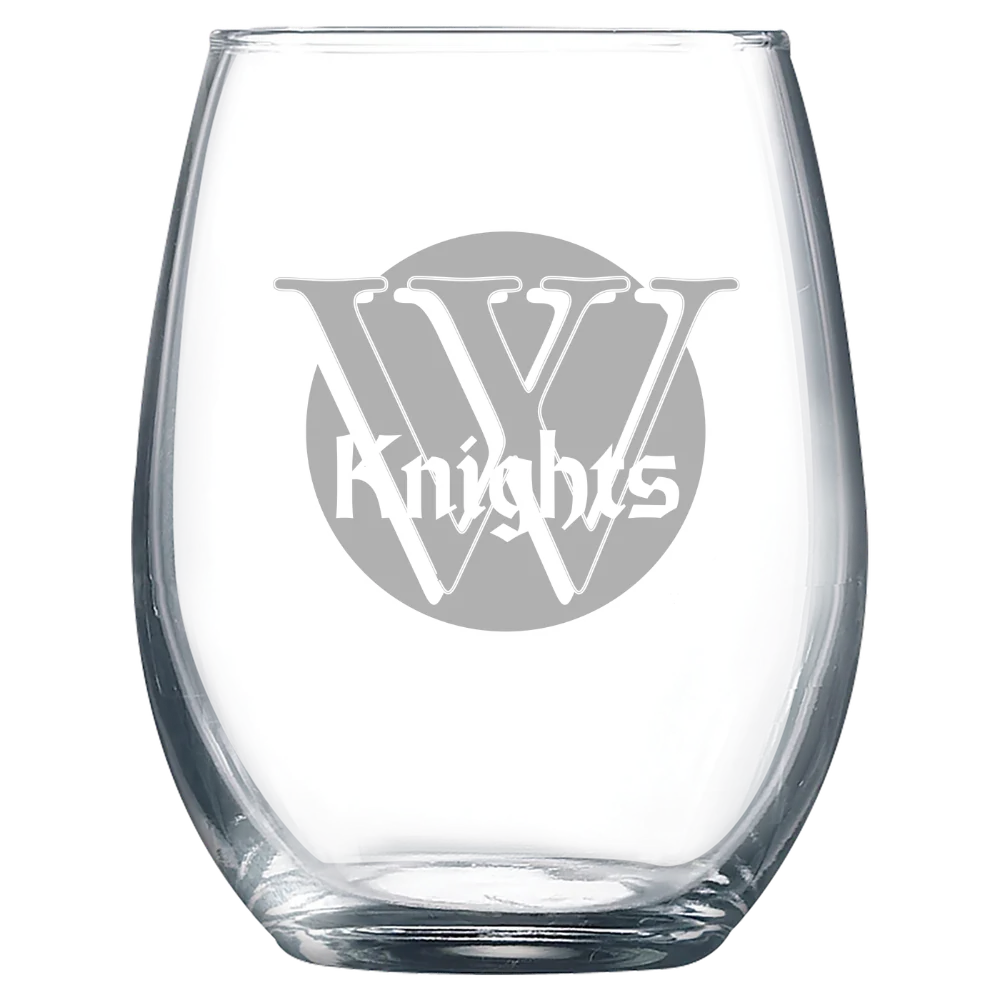 Wartburg College Polar Camel 9 oz. Stemless Wine Glass