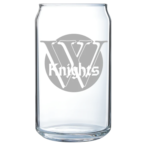 Wartburg College Polar Camel 16 oz. Can Glass