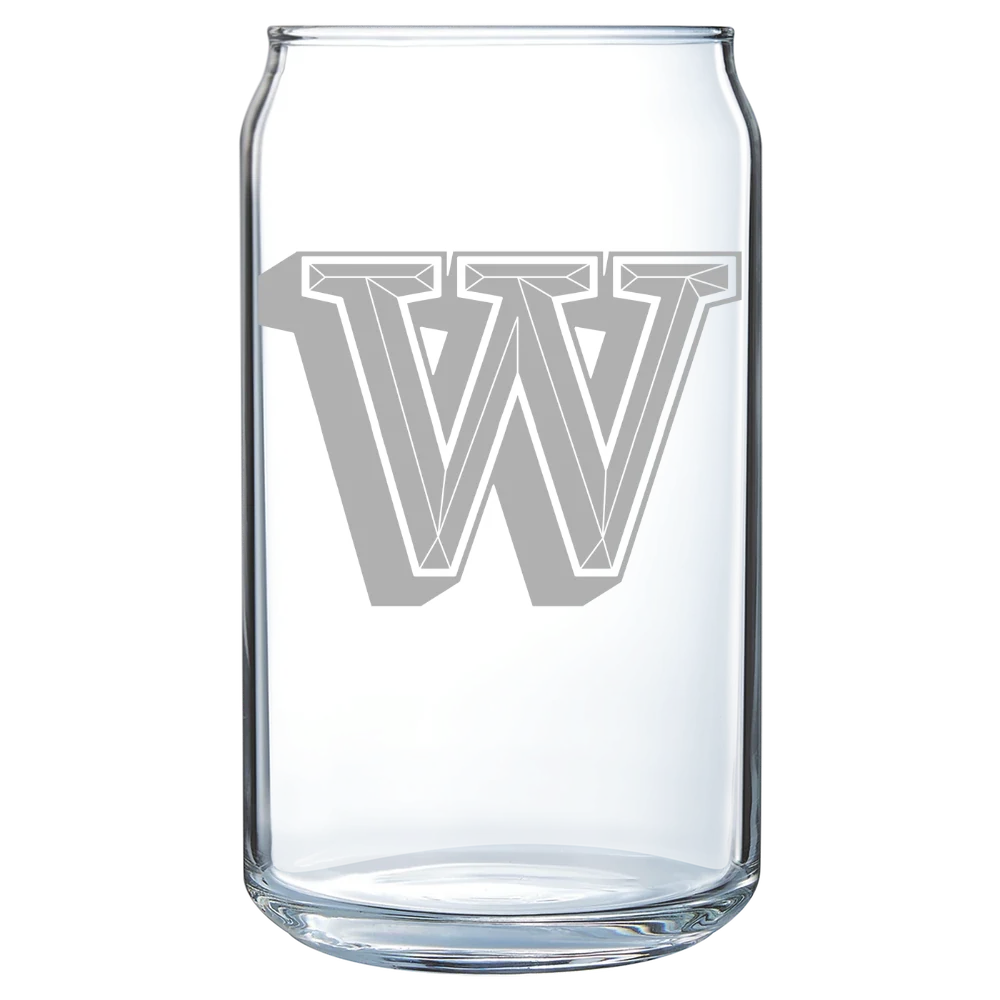 Waynesburg University Polar Camel 16 oz. Can Glass