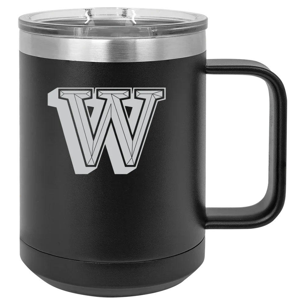 Waynesburg University Polar Camel 15 oz. Mug with Slider Lid