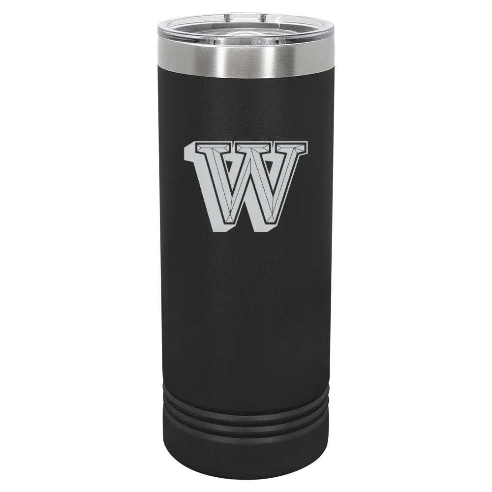 Waynesburg University Polar Camel 22 oz. Skinny Tumbler with Slider Lid